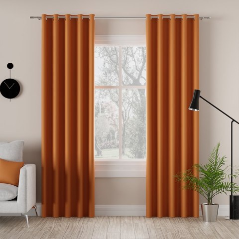 DONA Tkanina na zasłony typu dimout/blackout, wys. 280cm, kolor 035 pomarańczowy TD0015/TDP/035/000280/1 DONA Tkanina na zasłony typu dimout/blackout, wys. 280cm, kolor 035 pomarańczowy TD0015/TDP/035/000280/1