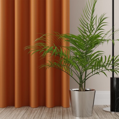 DONA Tkanina na zasłony typu dimout/blackout, wys. 280cm, kolor 035 pomarańczowy TD0015/TDP/035/000280/1 DONA Tkanina na zasłony typu dimout/blackout, wys. 280cm, kolor 035 pomarańczowy TD0015/TDP/035/000280/1