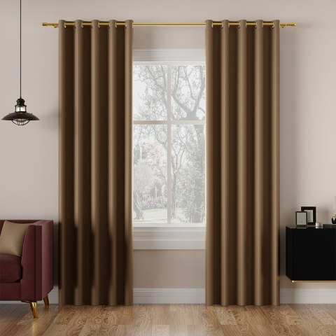 DONA Tkanina na zasłony typu dimout/blackout, wys. 280cm, kolor 053 ciemny camelowy TD0015/TDP/053/000280/1 DONA Tkanina na zasłony typu dimout/blackout, wys. 280cm, kolor 053 ciemny camelowy TD0015/TDP/053/000280/1