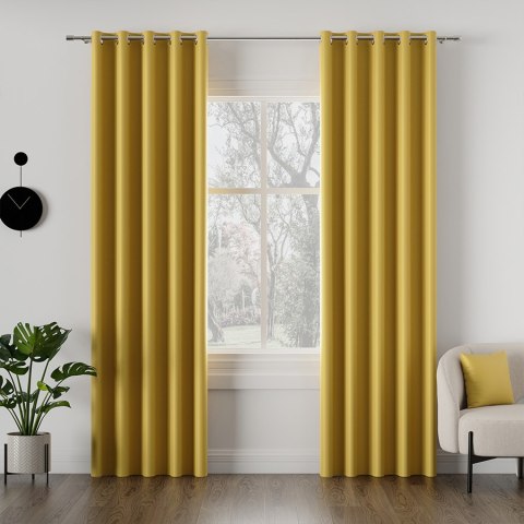 DONA Tkanina na zasłony typu dimout/blackout, wys. 280cm, kolor 202 żółty TD0015/TDP/202/000280/1 DONA Tkanina na zasłony typu dimout/blackout, wys. 280cm, kolor 202 żółty TD0015/TDP/202/000280/1