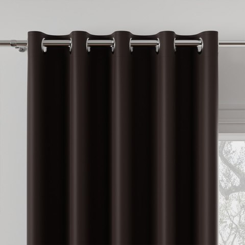 DONA Tkanina na zasłony typu dimout/blackout, wys. 280cm, kolor 322 ciemny brązowy TD0015/TDP/322/000280/1