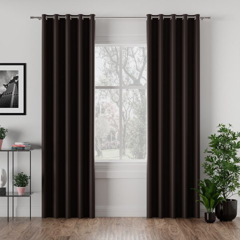 DONA Tkanina na zasłony typu dimout/blackout, wys. 280cm, kolor 322 ciemny brązowy TD0015/TDP/322/000280/1 DONA Tkanina na zasłony typu dimout/blackout, wys. 280cm, kolor 322 ciemny brązowy TD0015/TDP/322/000280/1