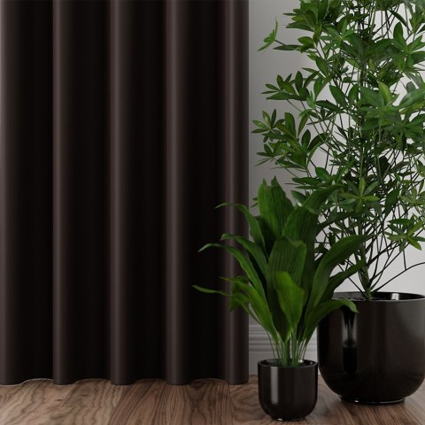 DONA Tkanina na zasłony typu dimout/blackout, wys. 280cm, kolor 322 ciemny brązowy TD0015/TDP/322/000280/1 DONA Tkanina na zasłony typu dimout/blackout, wys. 280cm, kolor 322 ciemny brązowy TD0015/TDP/322/000280/1