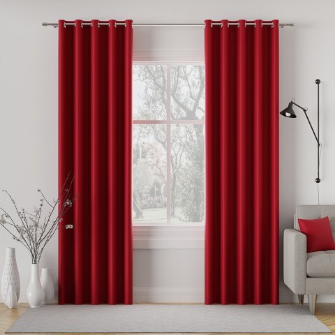 DONA Tkanina na zasłony typu dimout/blackout, wys. 280cm, kolor 610 czerwony TD0015/TDP/610/000280/1 DONA Tkanina na zasłony typu dimout/blackout, wys. 280cm, kolor 610 czerwony TD0015/TDP/610/000280/1