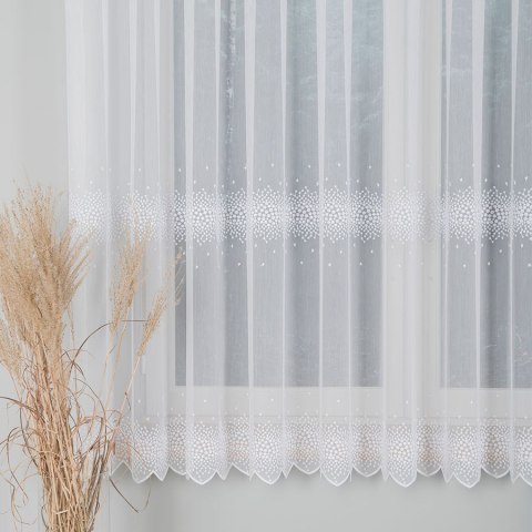 Firanka haftowana ze wzorem pasowym, wys. 160cm, kolor biały 112853/000/001/000160/1 Firanka haftowana ze wzorem pasowym, wys. 160cm, kolor biały 112853/000/001/000160/1