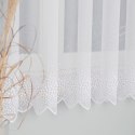 Firanka haftowana ze wzorem pasowym, wys. 160cm, kolor biały 112853/000/001/000160/1