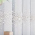 Firanka haftowana ze wzorem pasowym, wys. 160cm, kolor 018 biały z kremowym ze złotą nitką 112853/000/018/000160/1
