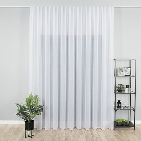 Firanka z ołowianką, wys. 300cm, kolor biały z czarnymi paskami 170558/OLO/007/000300/1 Firanka z ołowianką, wys. 300cm, kolor biały z czarnymi paskami 170558/OLO/007/000300/1