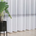 Firanka żakardowa ze wzorem pasowym z ołowianką, wys. 250cm, kolor 020 biały z szarym 000380/OLO/020/250000/1