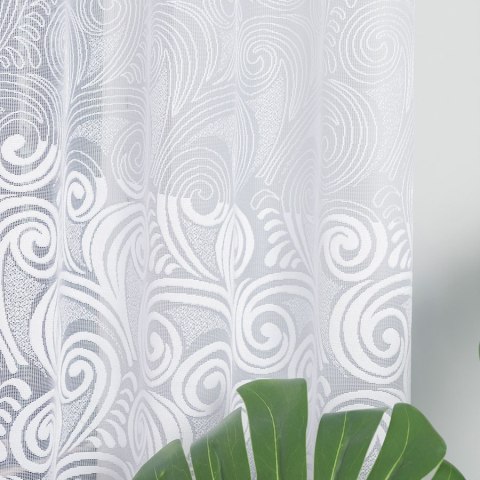 KINGA Firanka żakardowa gotowa, 160x400cm, kolor biały 023391/FBL/001/400160/1 KINGA Firanka żakardowa gotowa, 160x400cm, kolor biały 023391/FBL/001/400160/1