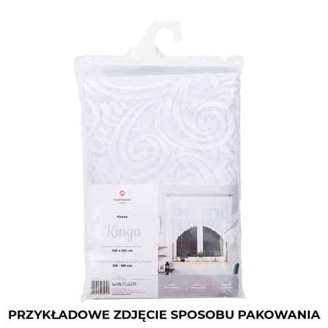 KINGA Firanka żakardowa gotowa, 160x400cm, kolor biały 023391/FBL/001/400160/1 KINGA Firanka żakardowa gotowa, 160x400cm, kolor biały 023391/FBL/001/400160/1