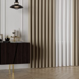 NELIA Tkanina na zasłony typu dimout/blackout, wys. 320cm, kolor 057 ciepły jasny brązowy 065553/TDP/057/000320/1