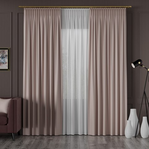 NELIA Tkanina na zasłony typu dimout/blackout, wys. 320cm, kolor 060 pastelowy różowy 065553/TDP/060/000320/1 NELIA Tkanina na zasłony typu dimout/blackout, wys. 320cm, kolor 060 pastelowy różowy 065553/TDP/060/000320/1