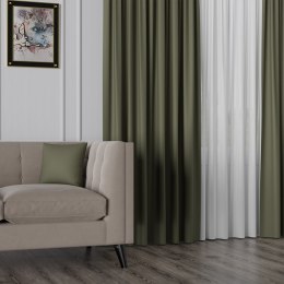 NELIA Tkanina na zasłony typu dimout/blackout, wys. 320cm, kolor 066 ciemny zielony 065553/TDP/066/000320/1