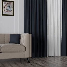 NELIA Tkanina na zasłony typu dimout/blackout, wys. 320cm, kolor 069 granatowy 065553/TDP/069/000320/1