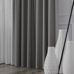 NELIA Tkanina na zasłony typu dimout/blackout, wys. 320cm, kolor 073 szary 065553/TDP/073/000320/1