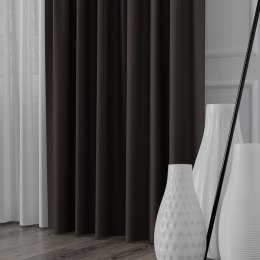 NELIA Tkanina na zasłony typu dimout/blackout, wys. 320cm, kolor 076 ciemny brązowy 065553/TDP/076/000320/1