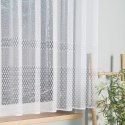 Firanka żakardowa ze wzorem pasowym, wys. 155cm, kolor biały 115024/000/001/000155/1