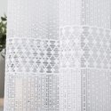 Firanka żakardowa ze wzorem pasowym, wys. 155cm, kolor biały 115024/000/001/000155/1
