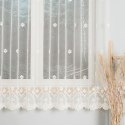 Firanka żakardowa ze wzorem pasowym, wys. 180cm, kolor kremowy 004421/000/012/000180/1