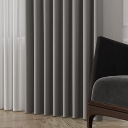 NELIA Tkanina na zasłony typu dimout/blackout, wys. 320cm, kolor 061 jasny szary 065553/TDP/061/000320/1