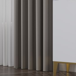 NELIA Tkanina na zasłony typu dimout/blackout, wys. 320cm, kolor 062 ciepły szary 065553/TDP/062/000320/1