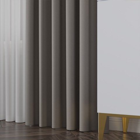 NELIA Tkanina na zasłony typu dimout/blackout, wys. 320cm, kolor 062 ciepły szary 065553/TDP/062/000320/1