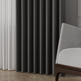 NELIA Tkanina na zasłony typu dimout/blackout, wys. 320cm, kolor 067 ciemny szary 065553/TDP/067/000320/1
