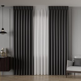 NELIA Tkanina na zasłony typu dimout/blackout, wys. 320cm, kolor 067 ciemny szary 065553/TDP/067/000320/1