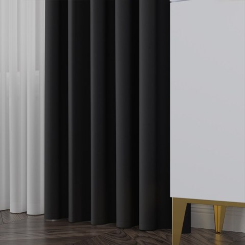 NELIA Tkanina na zasłony typu dimout/blackout, wys. 320cm, kolor 068 grafitowy 065553/TDP/068/000320/1