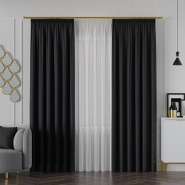 NELIA Tkanina na zasłony typu dimout/blackout, wys. 320cm, kolor 068 grafitowy 065553/TDP/068/000320/1