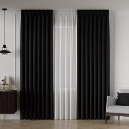 NELIA Tkanina na zasłony typu dimout/blackout, wys. 320cm, kolor 084 czarny 065553/TDP/084/000320/1