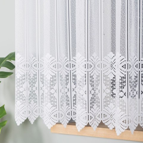 Firanka panelowa żakardowa ze wzorem na samym dole, wys. 160cm, kolor biały 019392/000/001/000160/1 Firanka panelowa żakardowa ze wzorem na samym dole, wys. 160cm, kolor biały 019392/000/001/000160/1