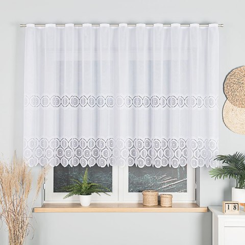 Firanka żakardowa, wys. 130cm, kolor biały 018535/000/001/000130/1 Firanka żakardowa, wys. 130cm, kolor biały 018535/000/001/000130/1