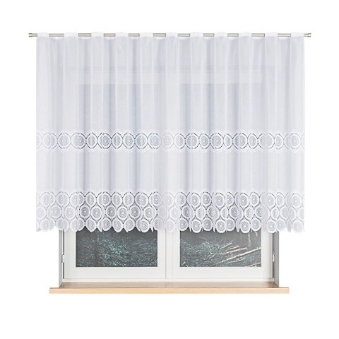 Firanka żakardowa, wys. 130cm, kolor biały 018535/000/001/000130/1 Firanka żakardowa, wys. 130cm, kolor biały 018535/000/001/000130/1