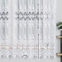 Zazdrostka żakardowa panelowa, wys. 100cm, kolor biały 605101/000/001/000100/1