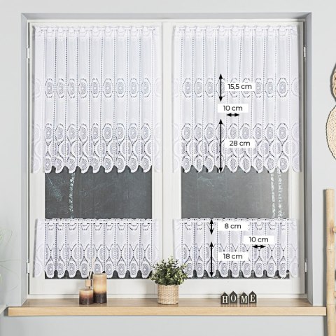 Zazdrostka żakardowa panelowa, wys. 70cm, kolor biały 018535/000/001/000070/1 Zazdrostka żakardowa panelowa, wys. 70cm, kolor biały 018535/000/001/000070/1