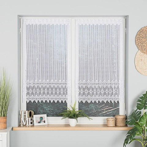 Zazdrostka panelowa żakardowa ze wzorem na samym dole, wys. 110cm, kolor biały 019392/000/001/000110/1 Zazdrostka panelowa żakardowa ze wzorem na samym dole, wys. 110cm, kolor biały 019392/000/001/000110/1