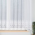 Firanka żakardowa ze wzorem na samym dole, wys. 160cm, kolor biały 018864/000/001/000160/1