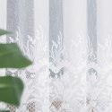 Firanka żakardowa ze wzorem na samym dole, wys. 180cm, kolor biały 018864/000/001/000180/1
