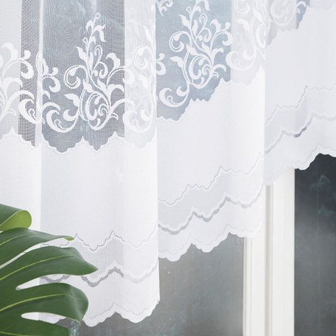 GENOWEFA Firanka żakardowa gotowa, 120x300cm, kolor biały 023419/FBL/001/300120/1 GENOWEFA Firanka żakardowa gotowa, 120x300cm, kolor biały 023419/FBL/001/300120/1