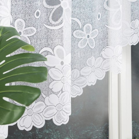 RENATA Firanka żakardowa gotowa, 130x300cm, kolor biały 049885/FBL/001/300130/1 RENATA Firanka żakardowa gotowa, 130x300cm, kolor biały 049885/FBL/001/300130/1