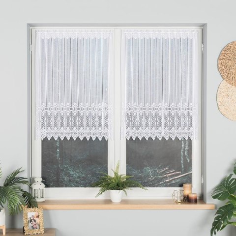 Zazdrostka panelowa żakardowa ze wzorem na samym dole, wys. 90cm, kolor biały 019392/000/001/000090/1 Zazdrostka panelowa żakardowa ze wzorem na samym dole, wys. 90cm, kolor biały 019392/000/001/000090/1