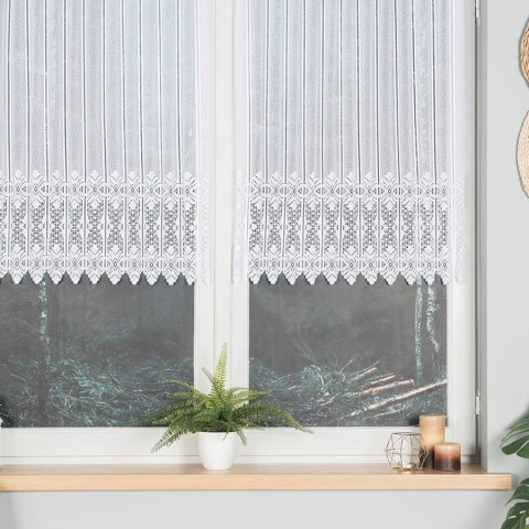 Zazdrostka panelowa żakardowa ze wzorem na samym dole, wys. 90cm, kolor biały 019392/000/001/000090/1 Zazdrostka panelowa żakardowa ze wzorem na samym dole, wys. 90cm, kolor biały 019392/000/001/000090/1
