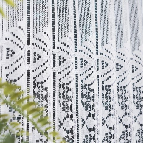 Zazdrostka panelowa żakardowa ze wzorem na samym dole, wys. 90cm, kolor biały 019392/000/001/000090/1 Zazdrostka panelowa żakardowa ze wzorem na samym dole, wys. 90cm, kolor biały 019392/000/001/000090/1