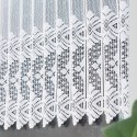 Zazdrostka panelowa żakardowa ze wzorem na samym dole, wys. 90cm, kolor biały 019392/000/001/000090/1
