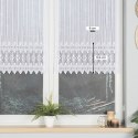 Zazdrostka panelowa żakardowa ze wzorem na samym dole, wys. 90cm, kolor biały 019392/000/001/000090/1