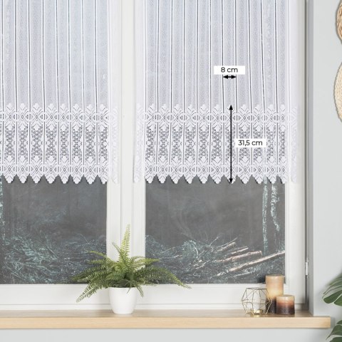 Zazdrostka panelowa żakardowa ze wzorem na samym dole, wys. 90cm, kolor biały 019392/000/001/000090/1 Zazdrostka panelowa żakardowa ze wzorem na samym dole, wys. 90cm, kolor biały 019392/000/001/000090/1