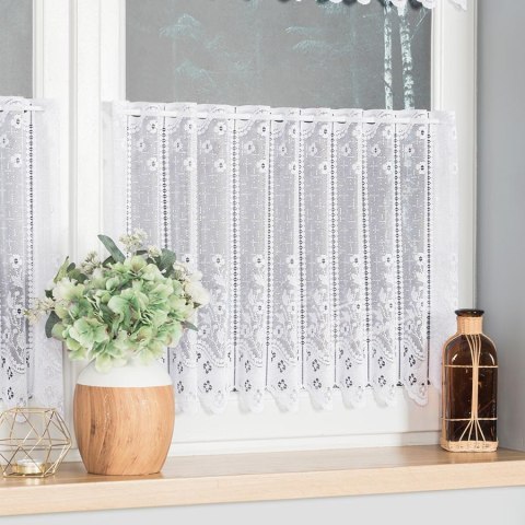 Zazdrostka żakardowa, panelowa, wys. 50cm, kolor biały 018529/000/001/000050/1