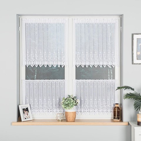 Zazdrostka żakardowa, panelowa, wys. 50cm, kolor biały 018529/000/001/000050/1